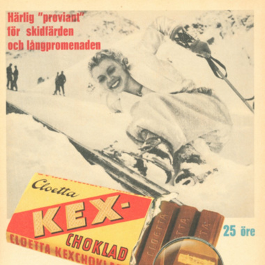 Kexchoklad ad from 1940